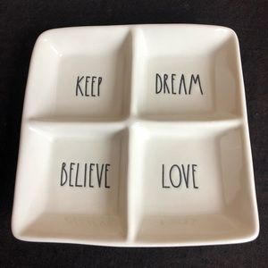 Rae Dunn “Keep, Dream, Believe, Love” Jewelry Tray